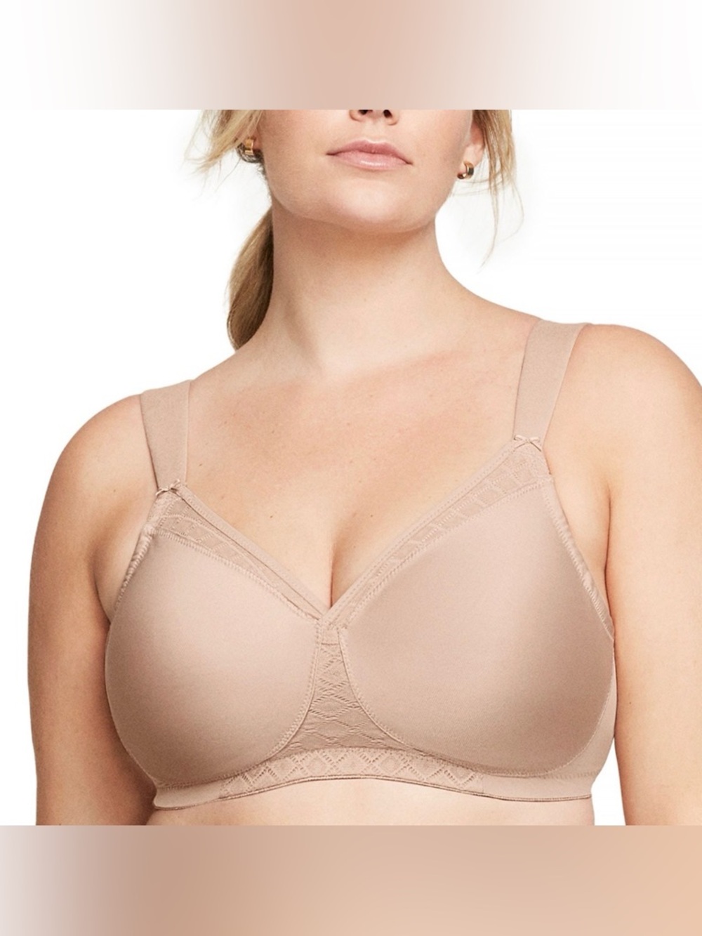 Glamorise Seamless Support T-Shirt Bra Beige Nude Everyday New